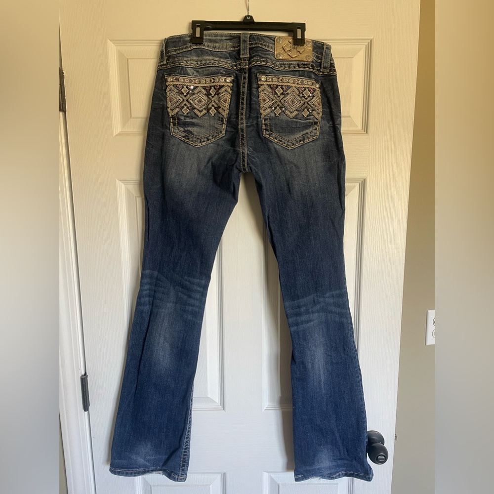 Miss Me Denim Jeans with Embroidery - Picture 5 of 6
